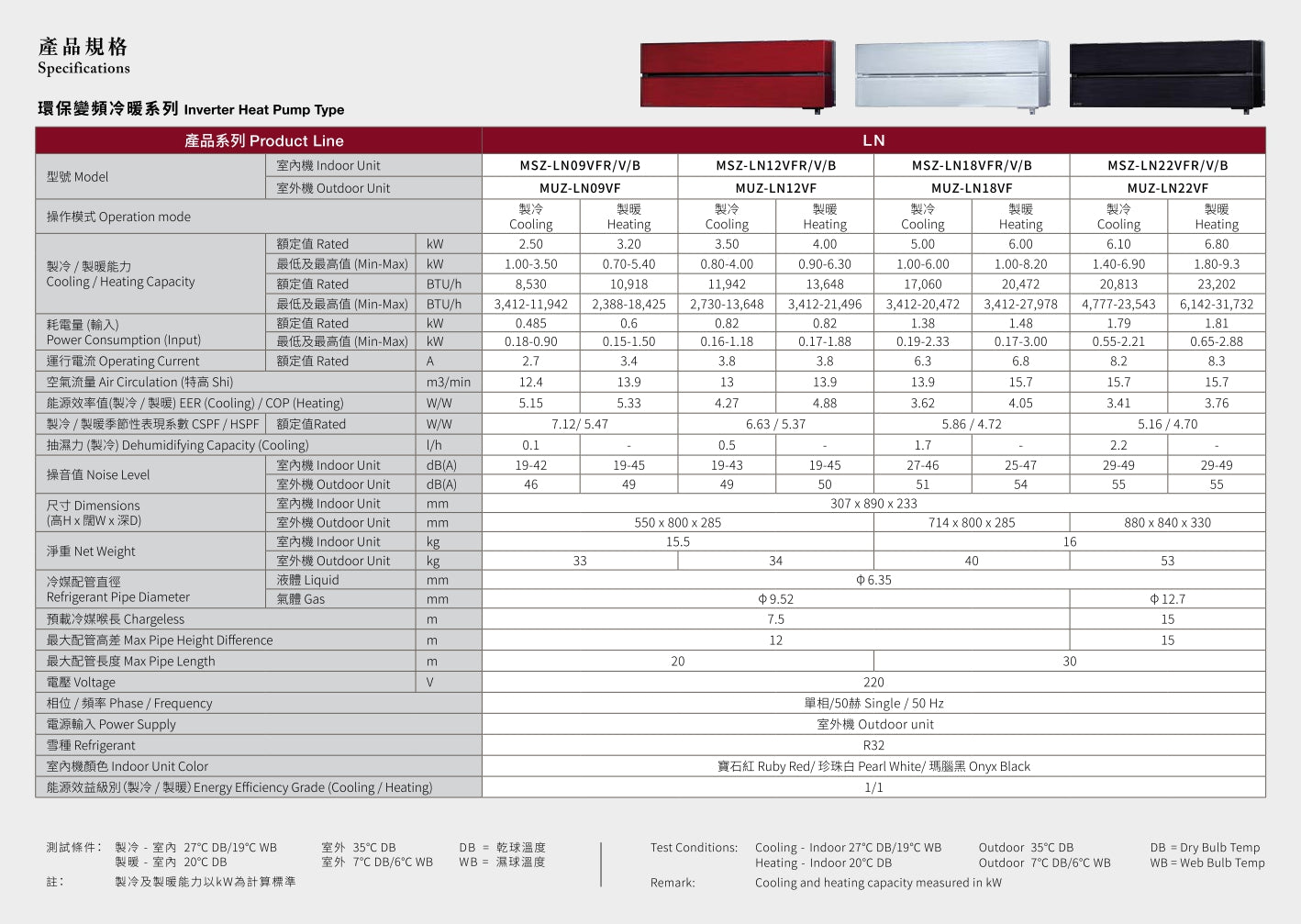 Mitsubishi 三菱 MSZLN09VFR/MUZLN09VF / MSZLN09VFR/MUZLN09VF